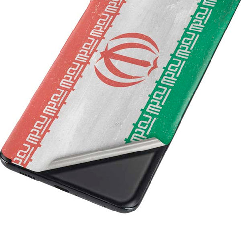 Iran Flag Distressed Galaxy S21 5G Skin